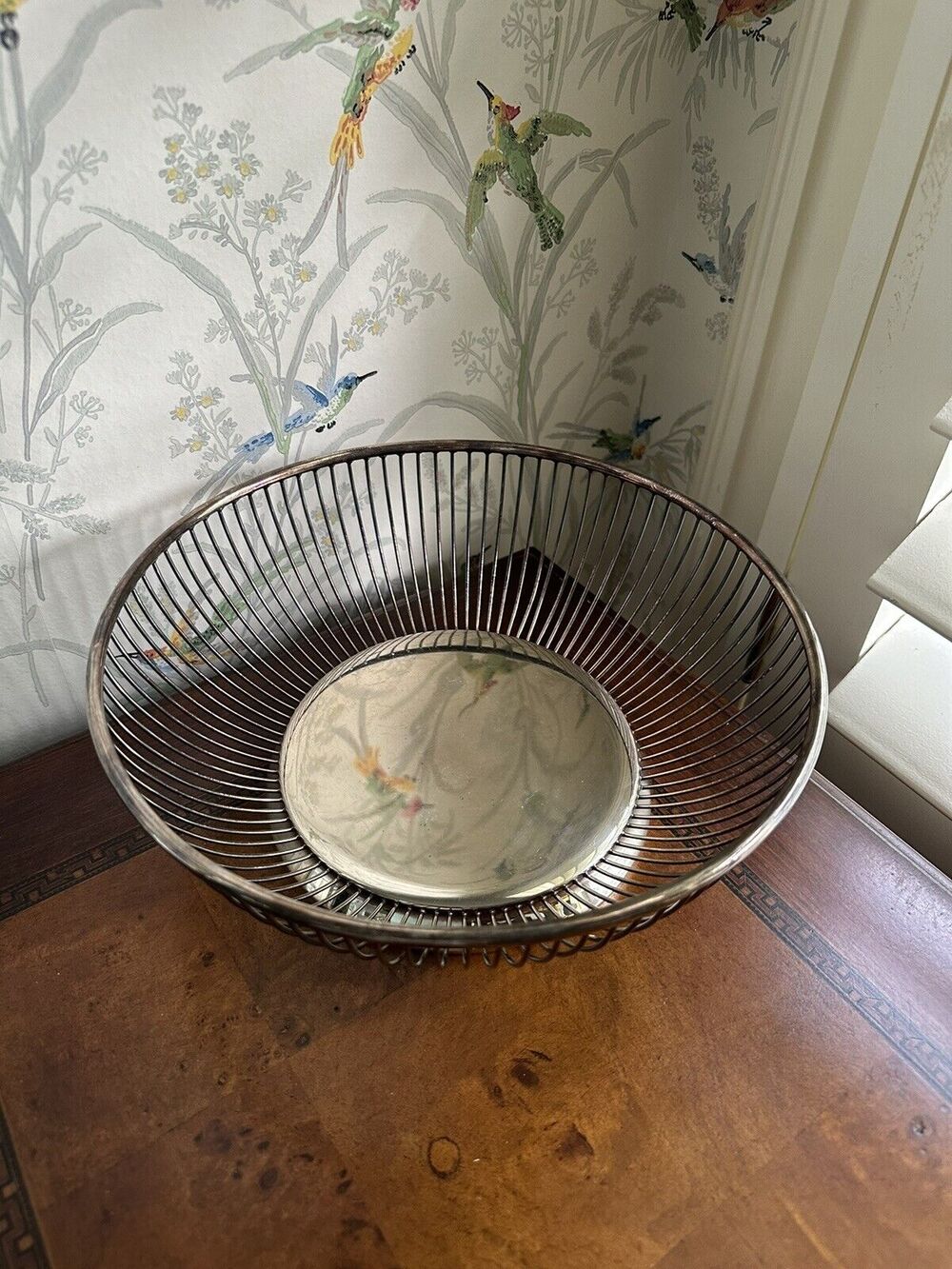Gorham Silver Fruit Bowl YC742, 9.5" wire, round